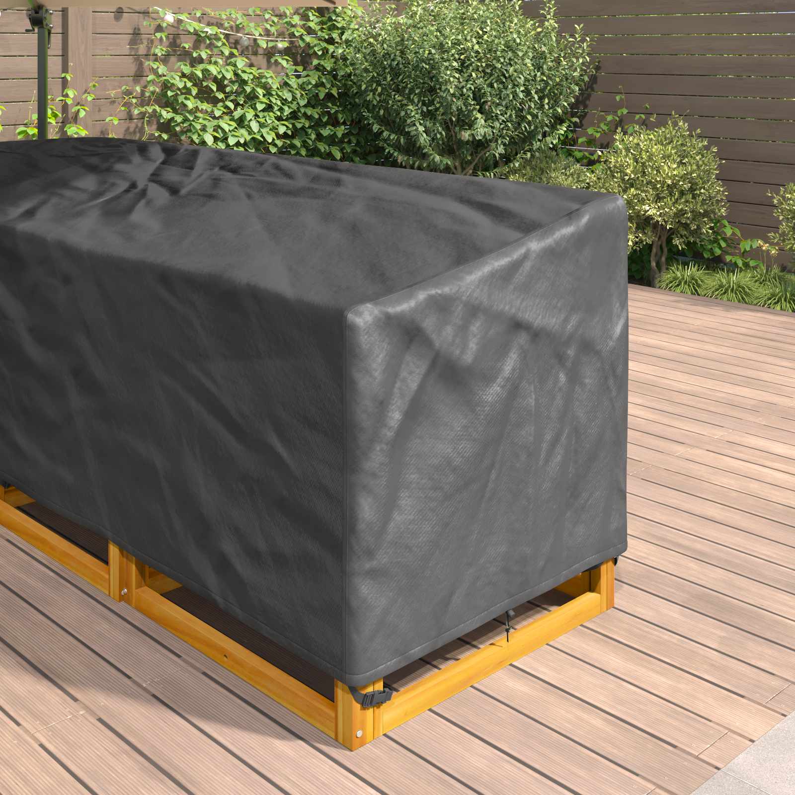 Möbelbezug Schwarz 235 x 235 x 85 cm 210D Oxford Stoff