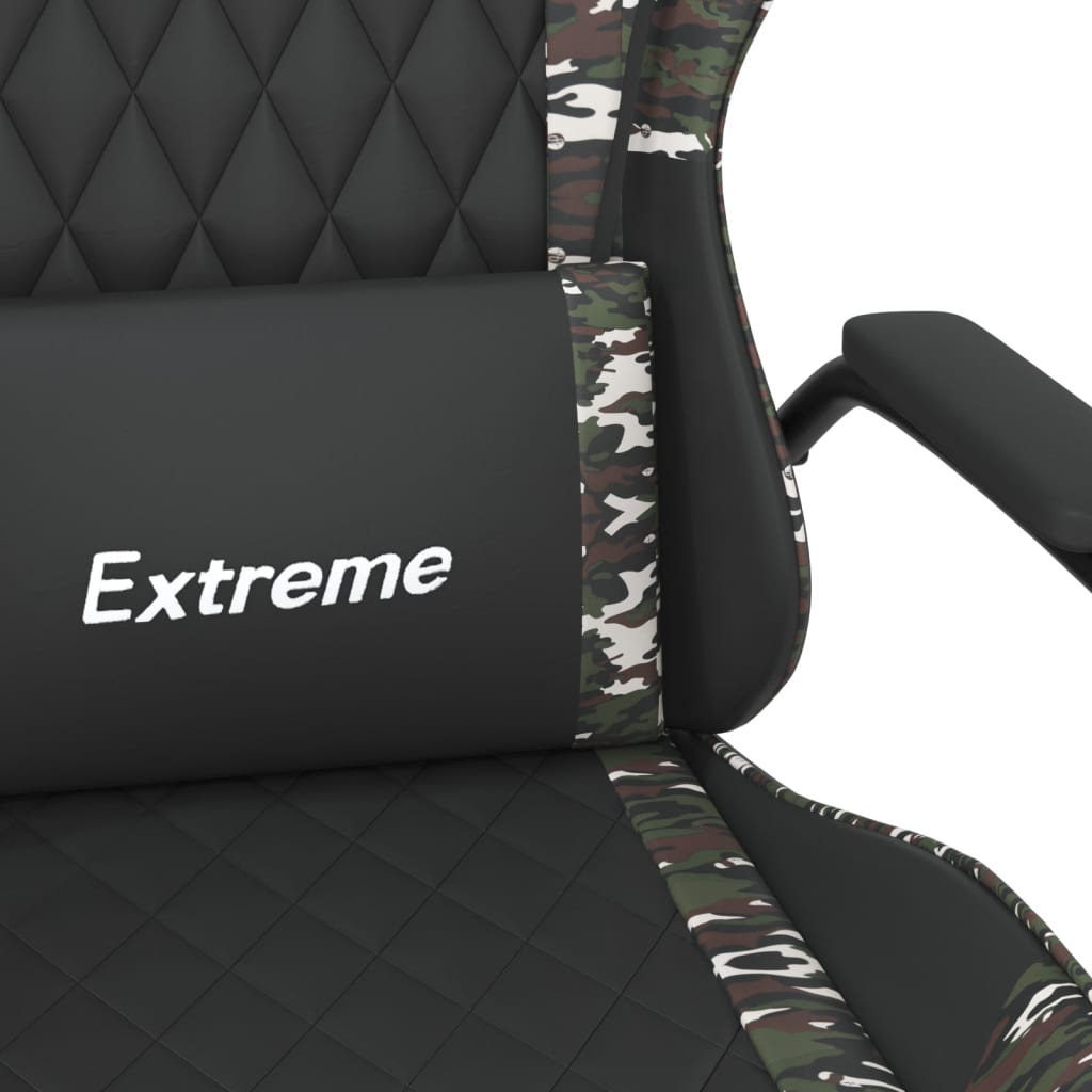 Gaming-Stuhl mit Massagefunktion Schwarz und Blau Kunstleder