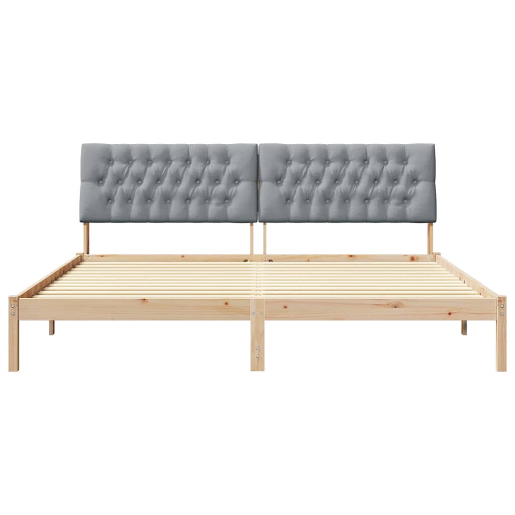 Bettgestell mit gepolstertem Kopfteil Braun 200 x 200 cm