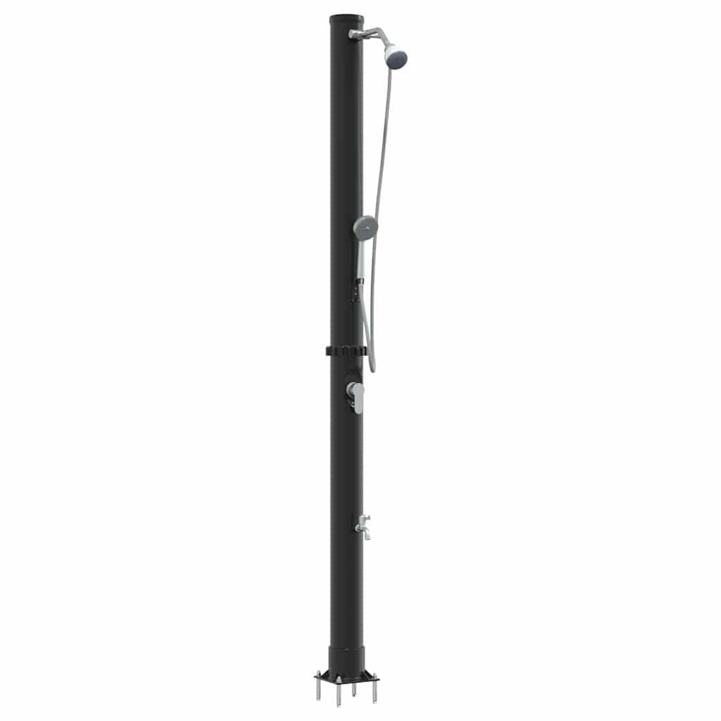Außen Solardusche Schwarz 217 cm PVC und Aluminium