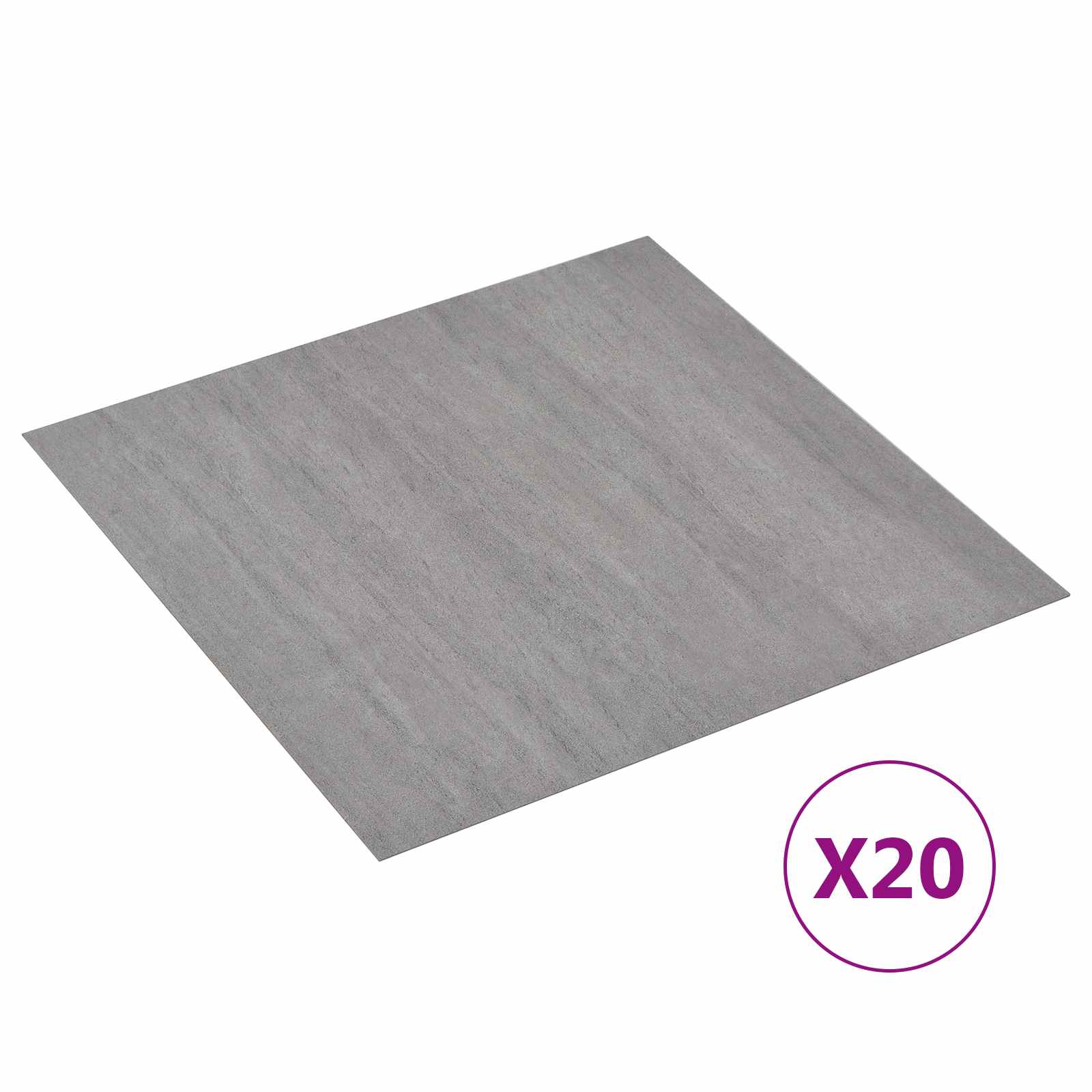 Selbstklebende Bodenplanken 30,5 x 30,5 cm 20 pcs PVC Betongrau