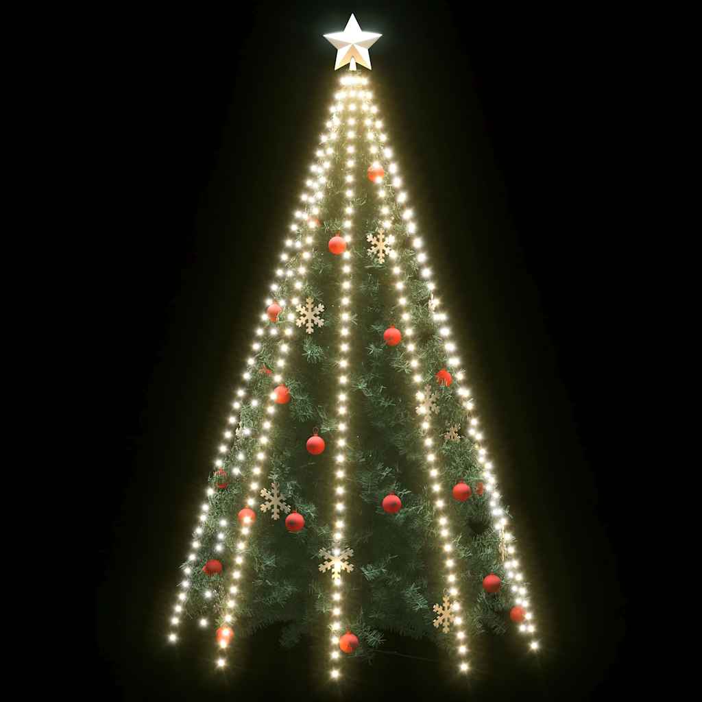 Weihnachtsbaum-Lichternetz mit 180 LEDs Kaltweiß 180 cm