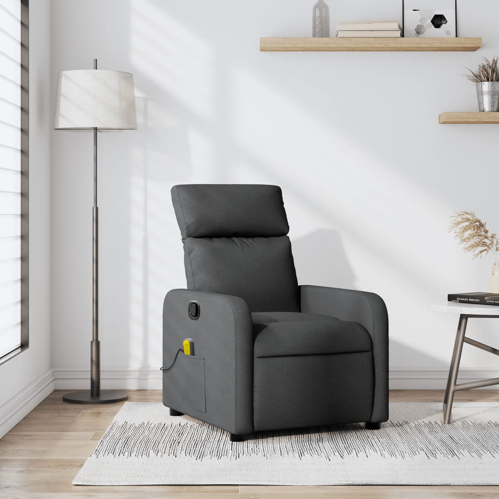 Massage-Relaxsessel Hellgrau Stoff
