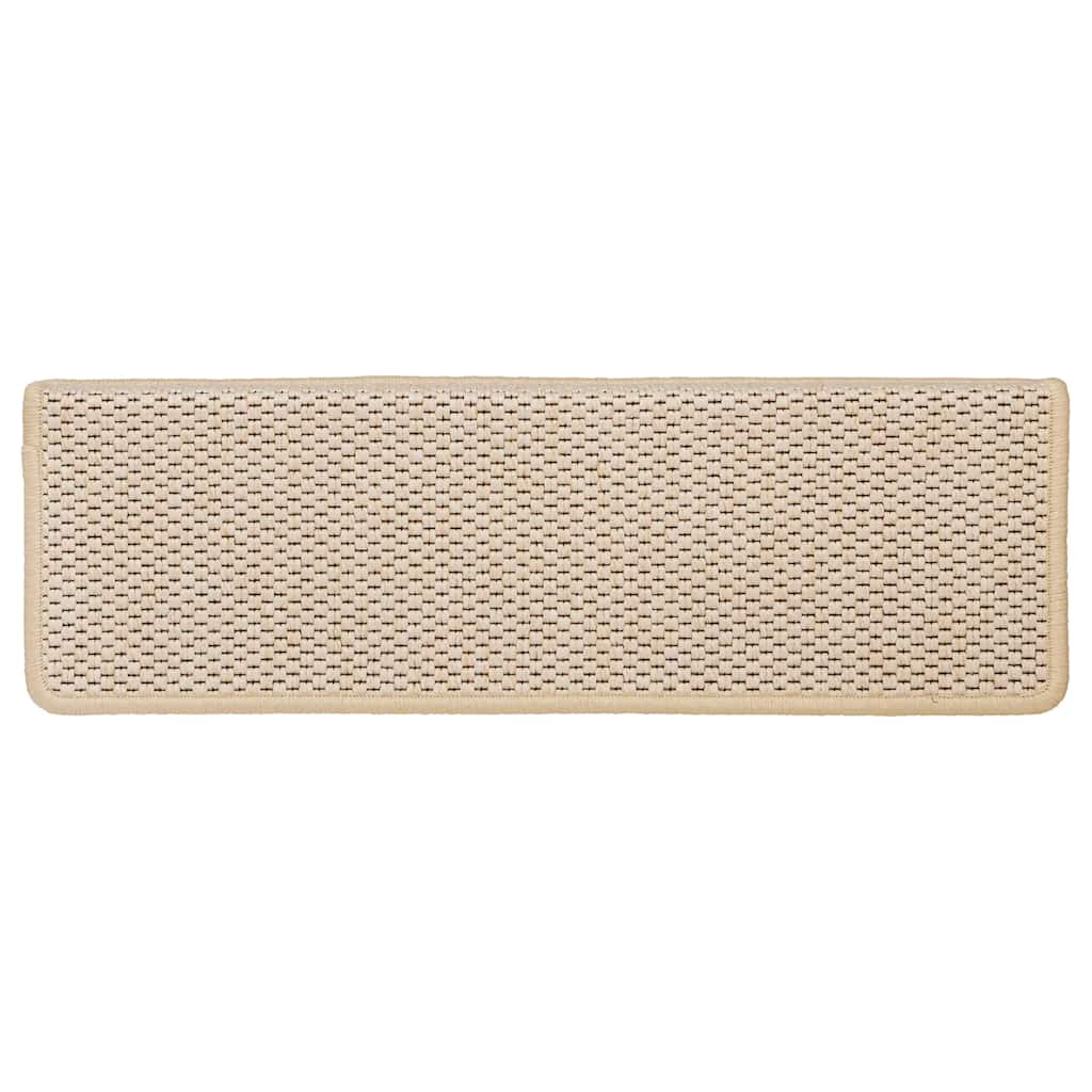 Treppenmatten Selbstklebend Sisal-Look 15 Stk. 65x21x4 Platina