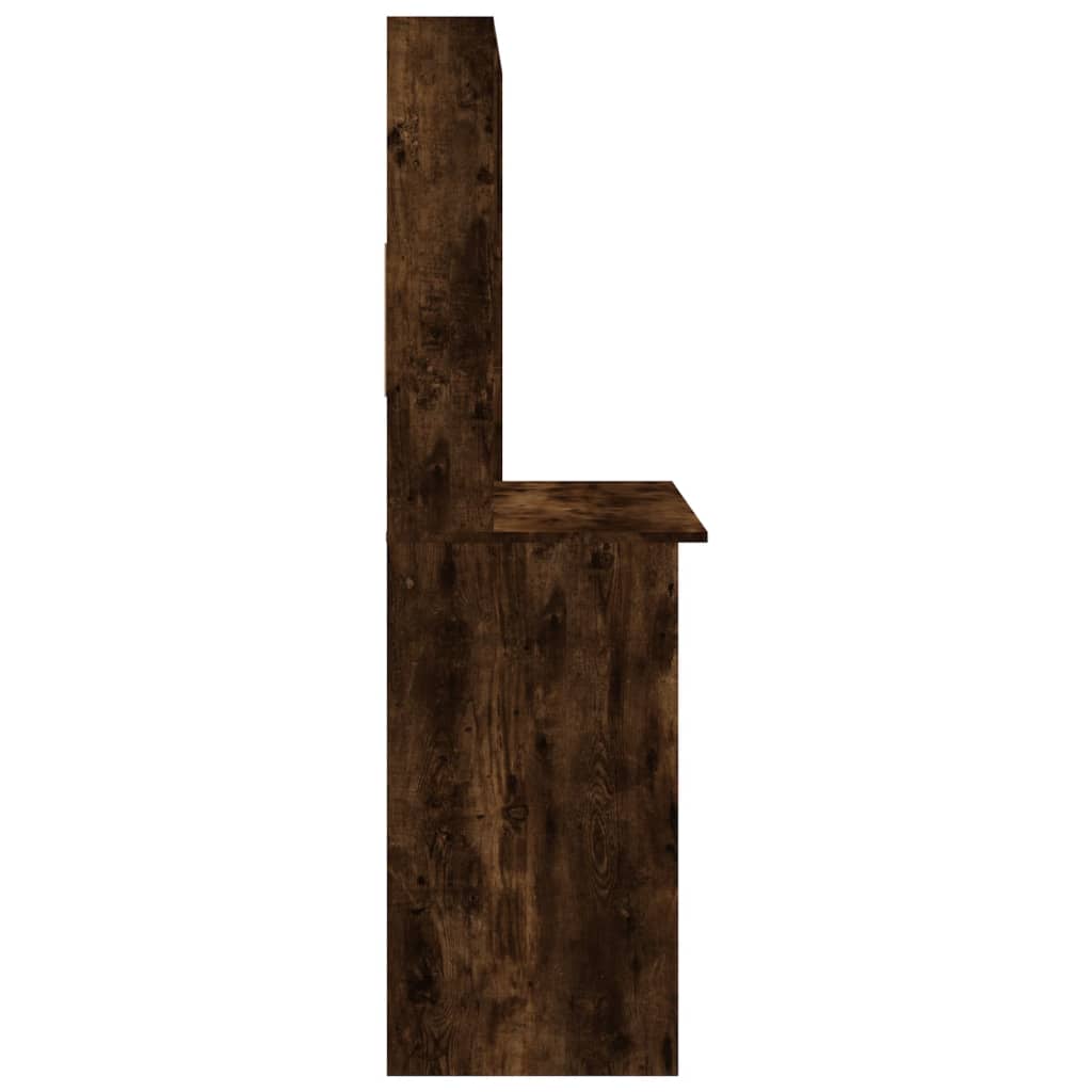 Schreibtisch mit Regal Weiß 102x45x148 cm Holzwerkstoff