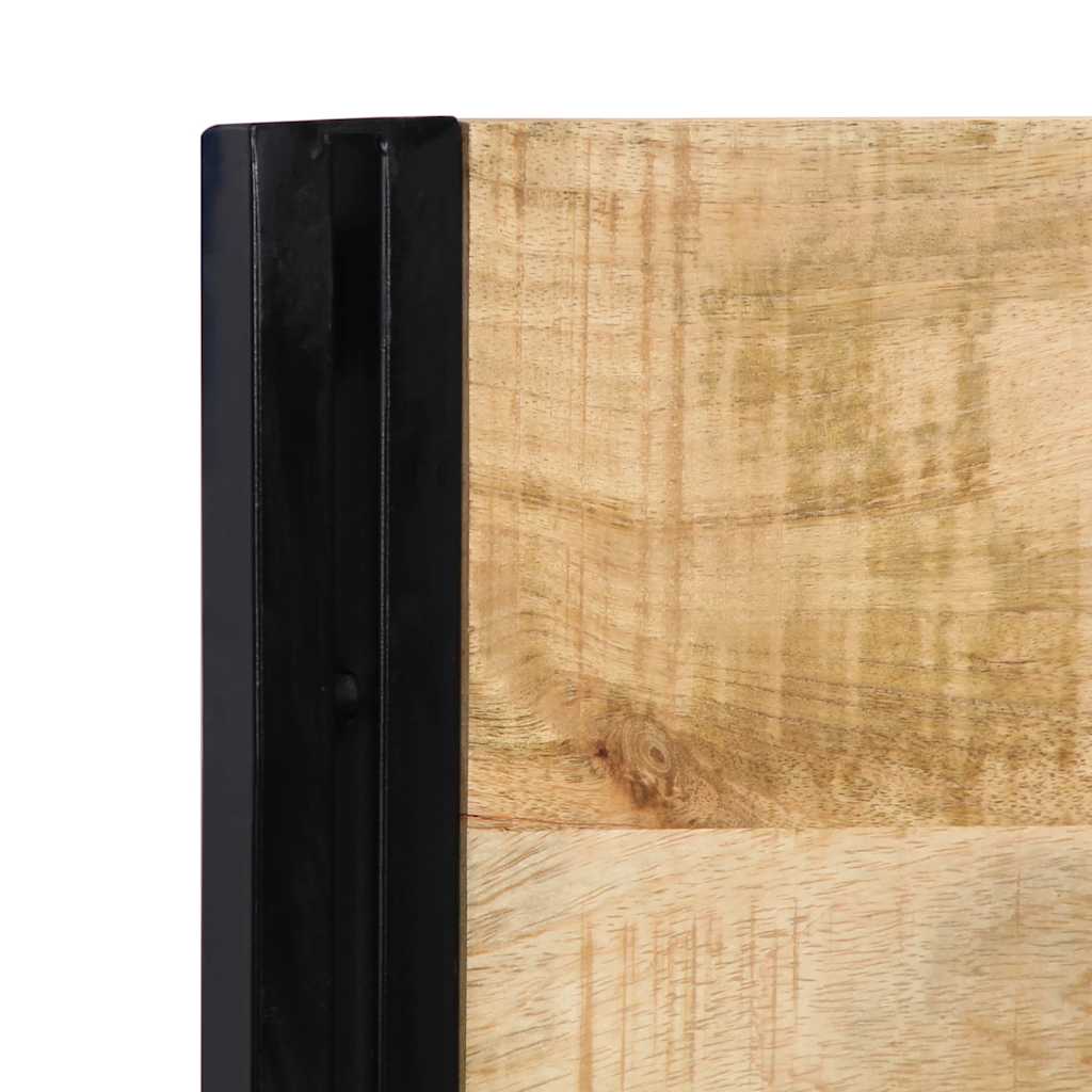 Kopfteil 100 cm Massivholz Mango und Eisen