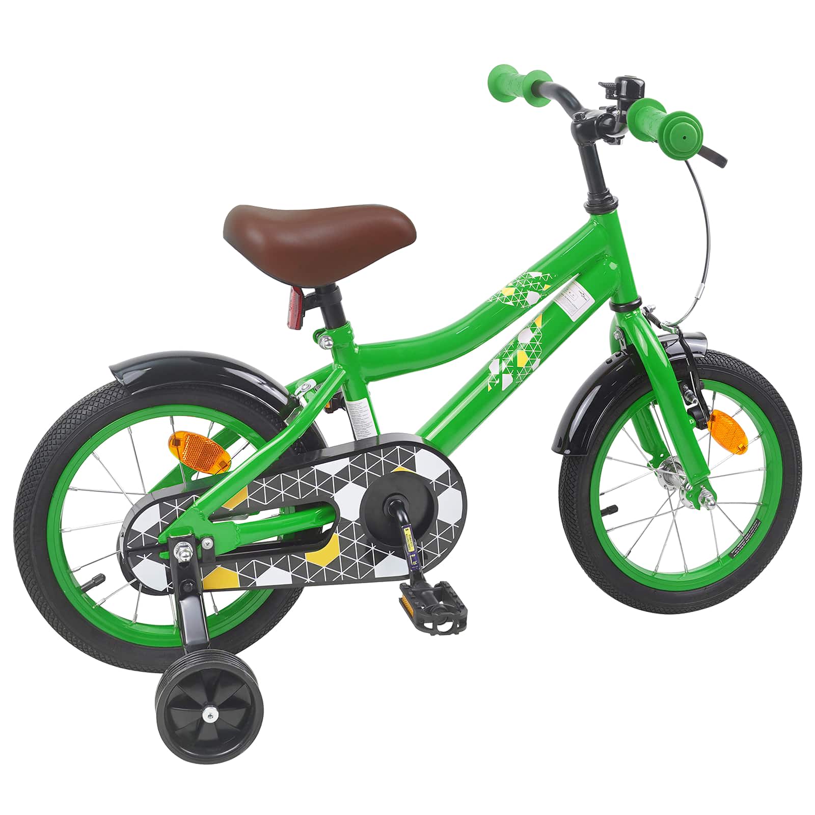 Kinderfahrrad 12 Zoll für 2-4 Jahre alt Schwarz