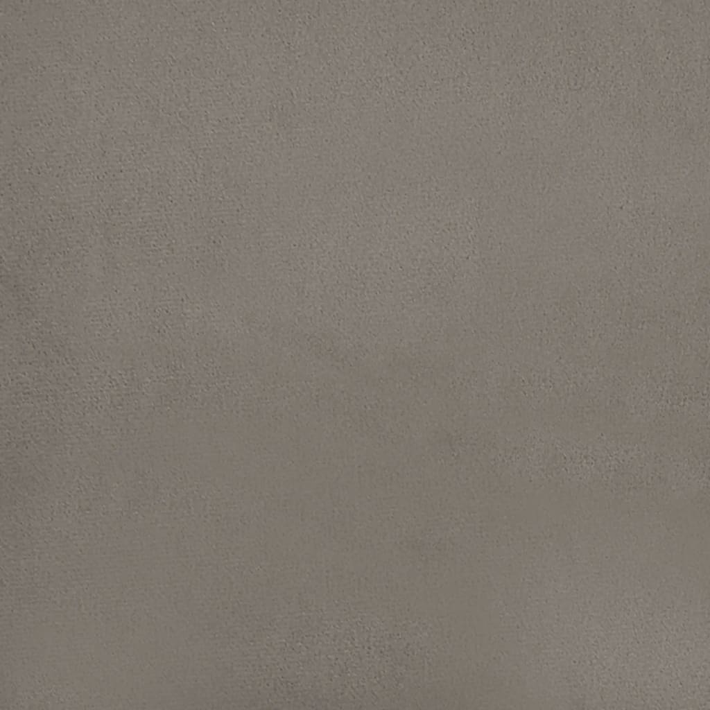 2-Sitzer-Sofa Hellgrau 120 cm Samt