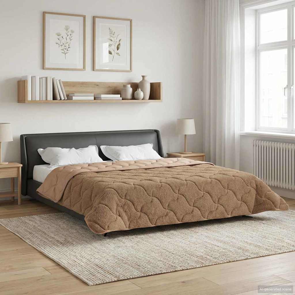 Winterbettdecke Gepolstert Anthrazit 135 x 200 cm