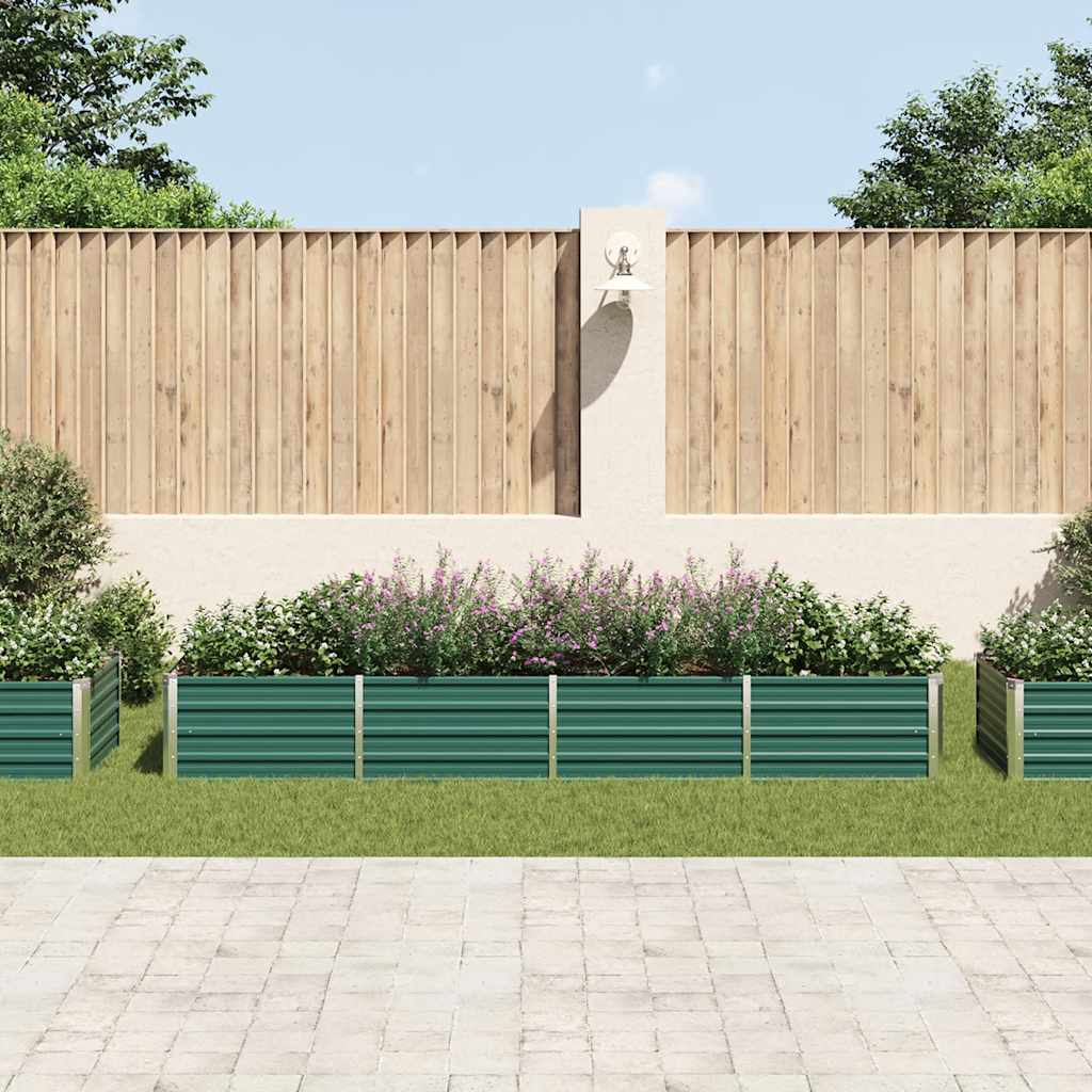 Garten-Hochbeet Verzinkter Stahl 240x80x77 cm Grün