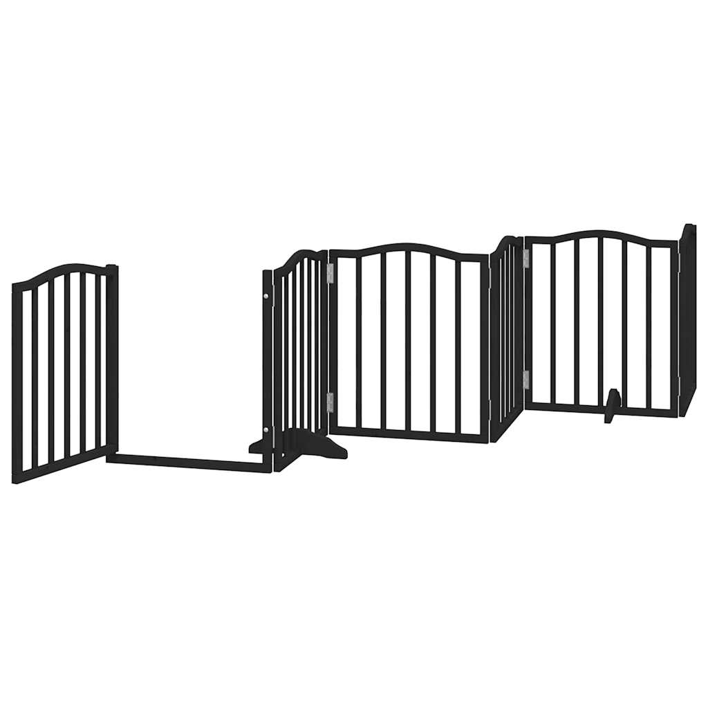 3-tlg. Hundetor Faltbar 150 cm Pappelholz