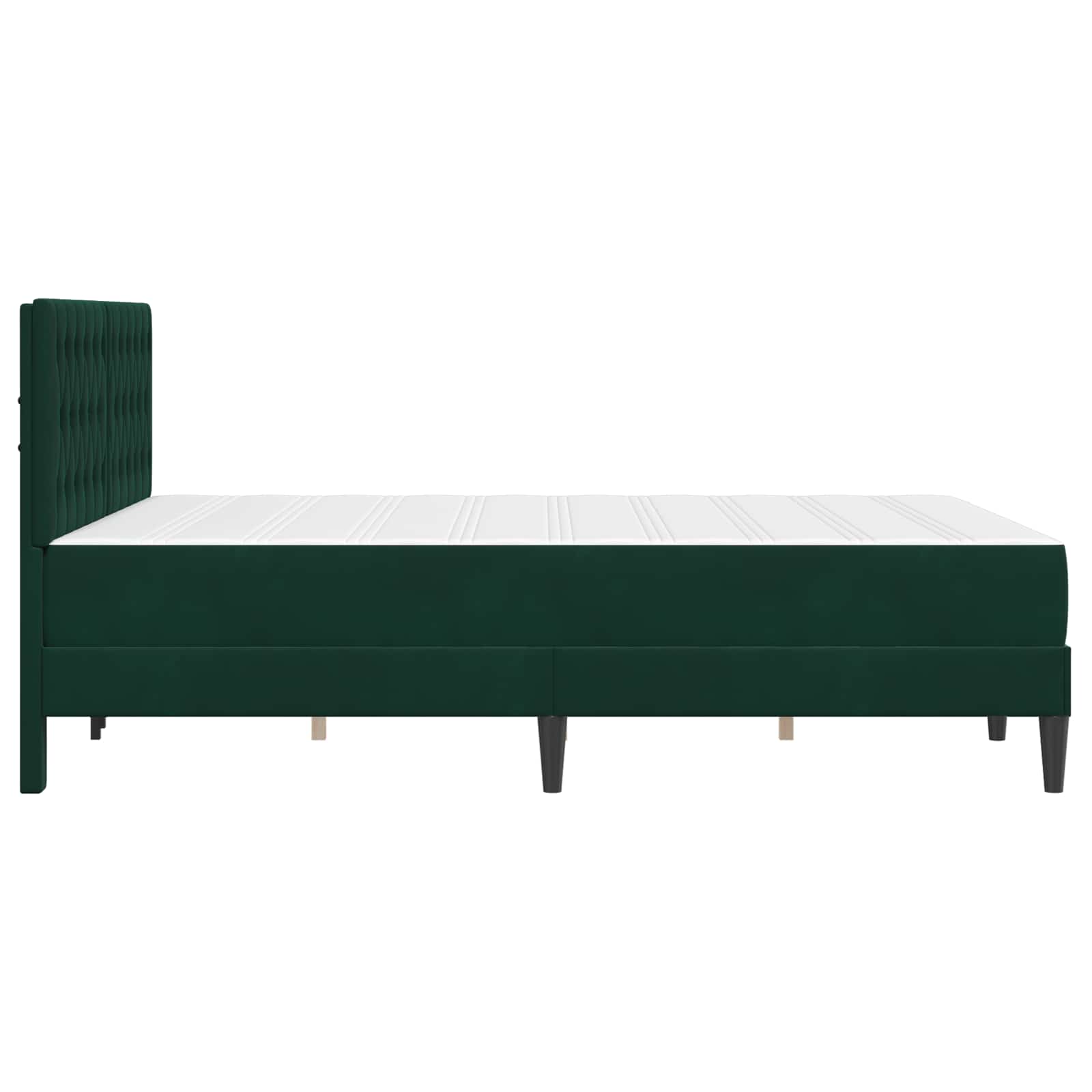 Bettgestell mit Matratze mit Kopfteil Hellgrau 80 x 200 cm Samt