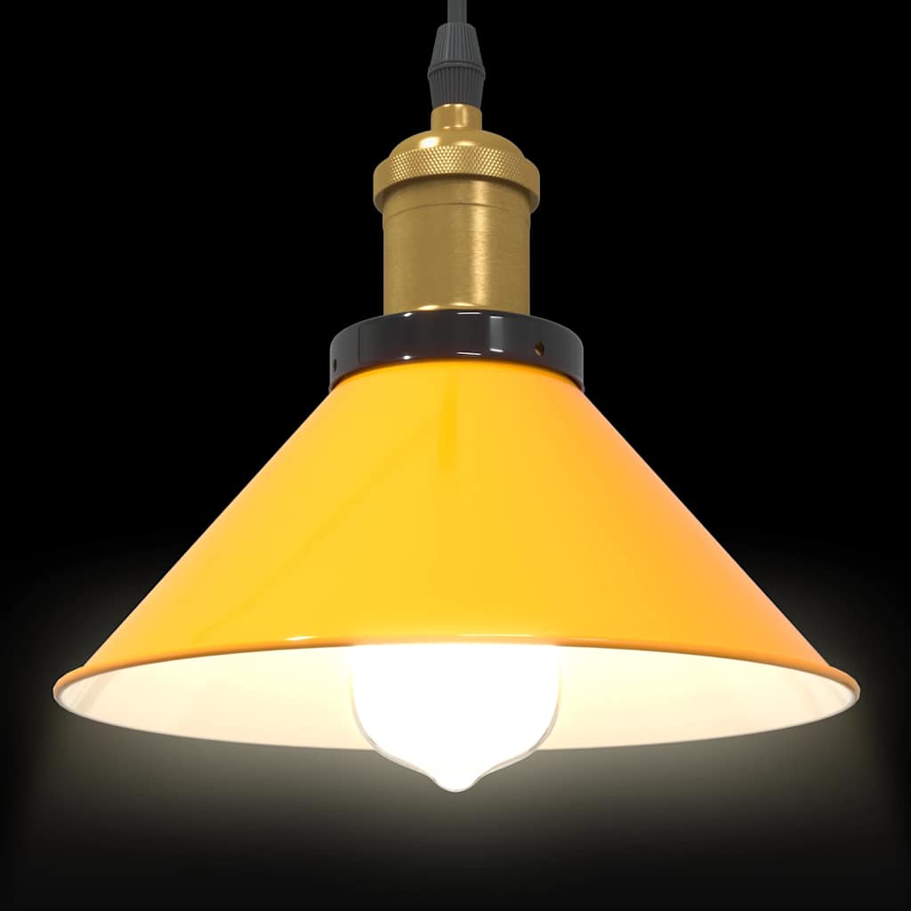 Pendelleuchte Höhenverstellbar E27 Schwarz Glänzend Ø 22 cm