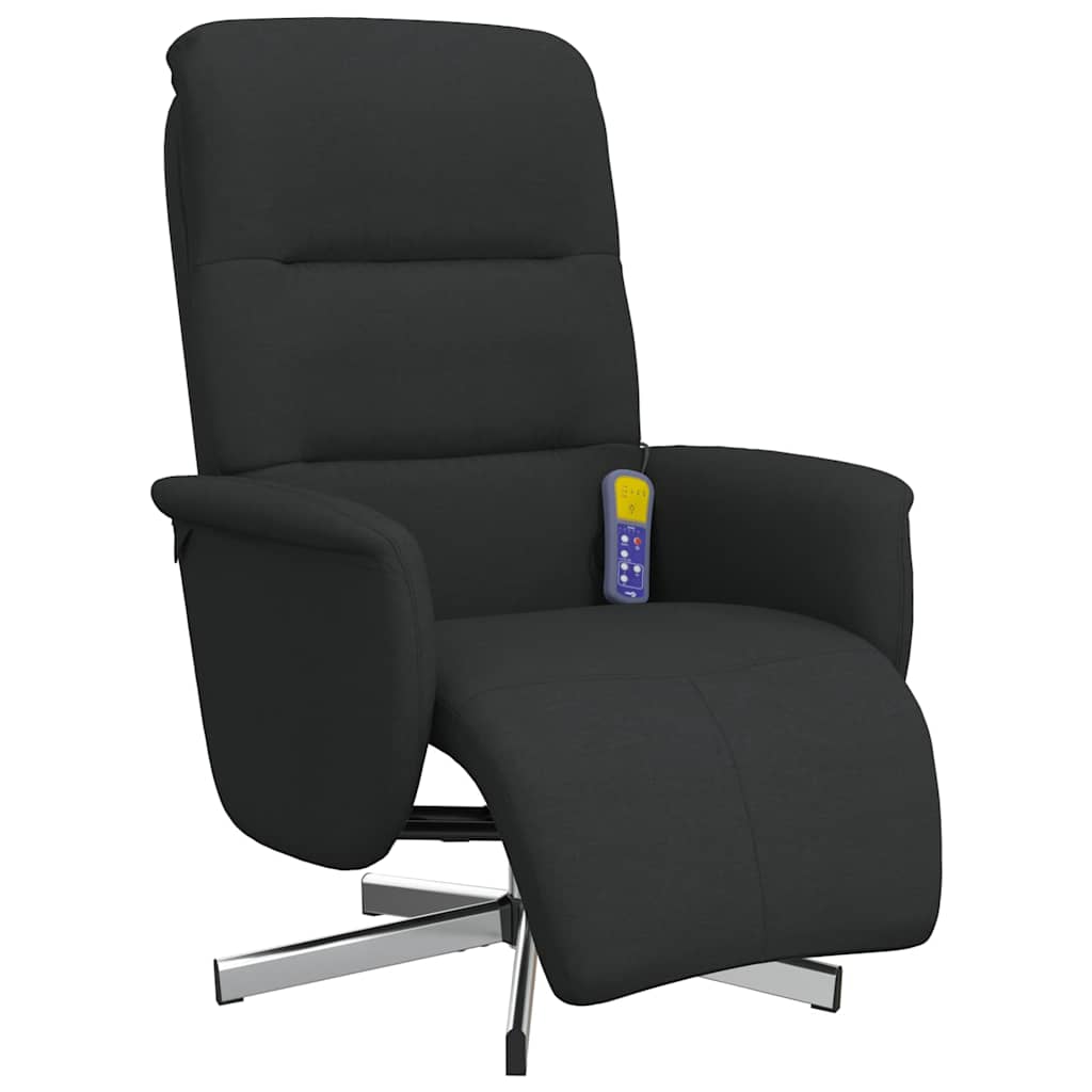Massagesessel mit Fußteil Braun Stoff