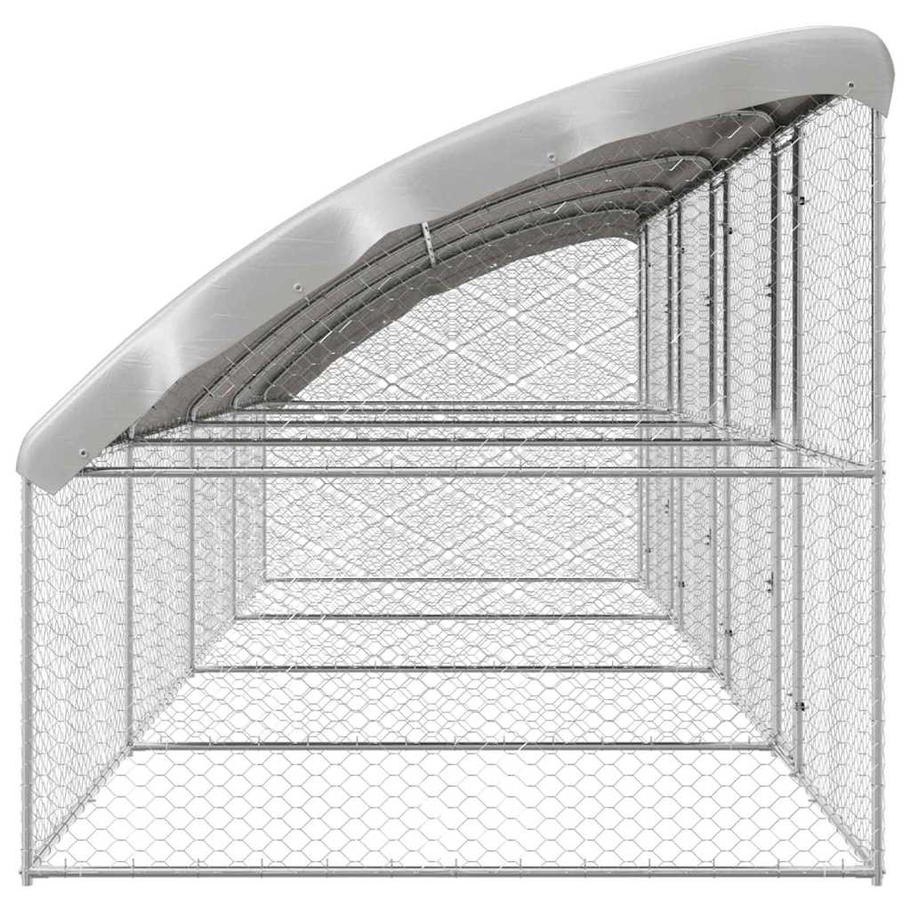 Hundekäfig 2 pcs Silber 4 x 2 x 2 m Verzinkter Stahl