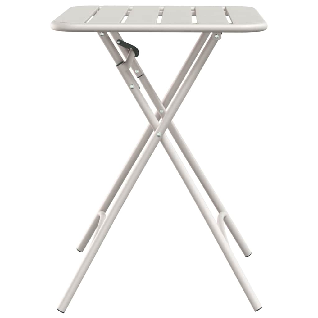 Bistrotisch Weiß 55 x 55 x 72,5 cm Pulverbeschichteter Stahl