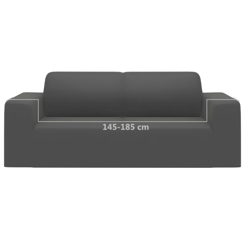 Stretch-Sofahusse Schwarz Polyester-Jersey