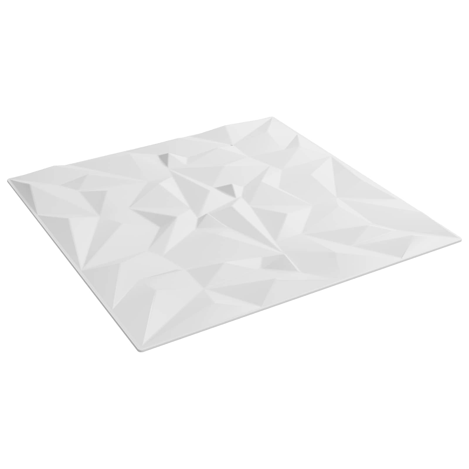 Wandpaneele 12 pcs Diamant Weiß 50 x 50 cm XPS Schaum