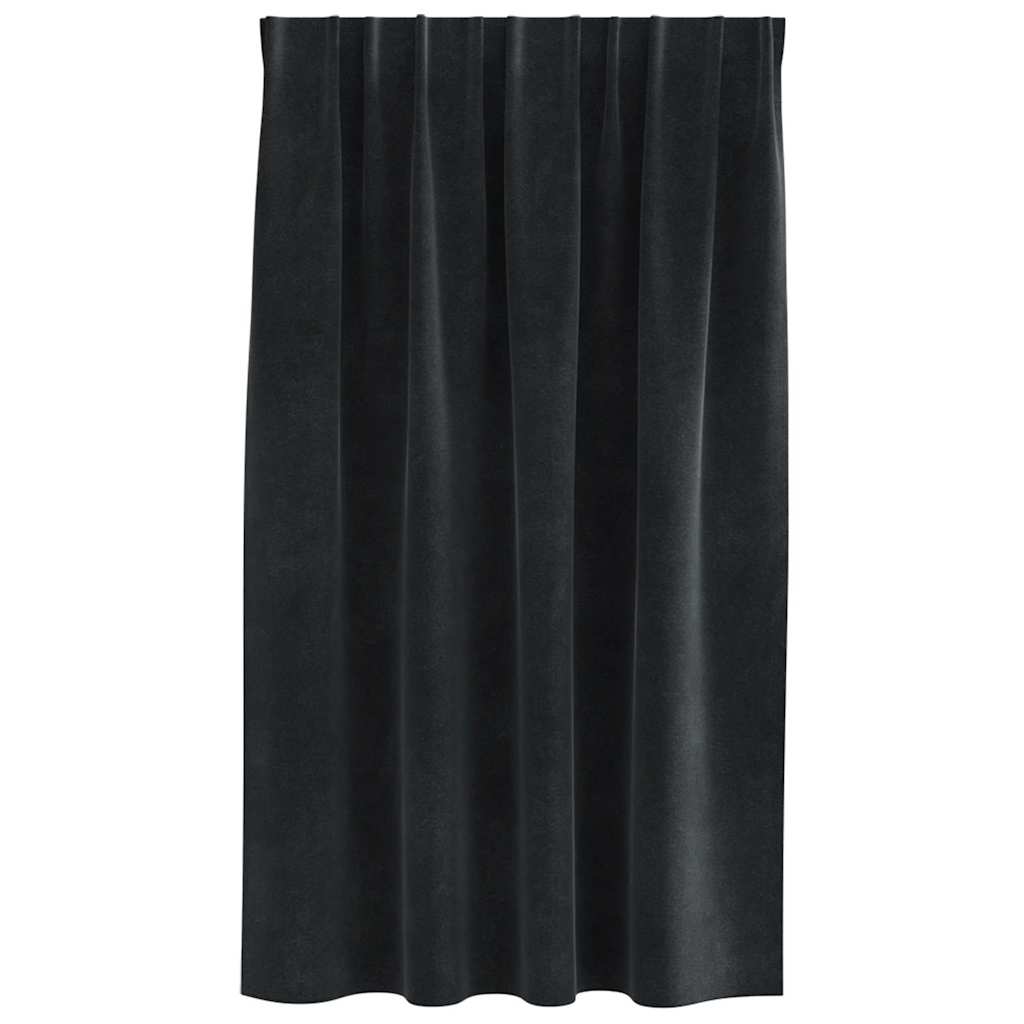 Verdunkelungsvorhänge 2 pcs Schwarz 140 x 140 cm Samt