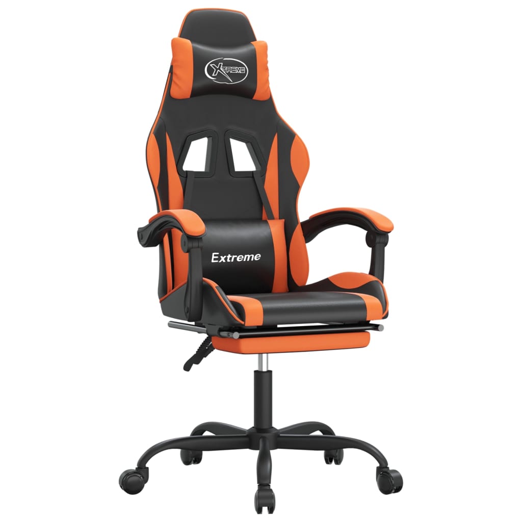 Gaming-Stuhl Drehbar Schwarz und Grün Kunstleder