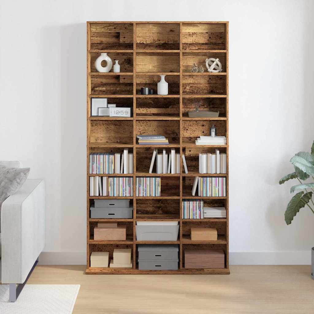 CD Regal Schwarz Eichen-Optik 101 x 23 x 177,5 cm Holzwerkstoff