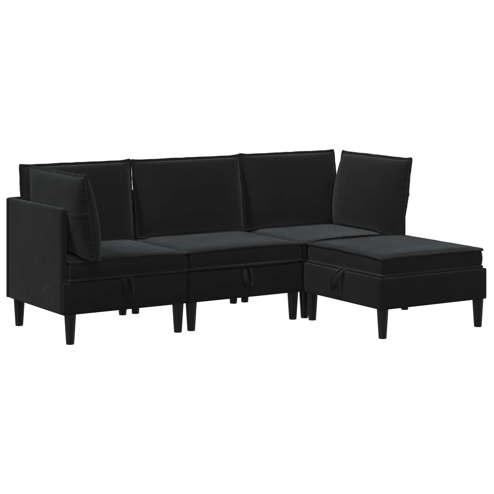 Wohnzimmergarnitur mit Kissen mit Speicher 3 pcs Hellgrau Samt
