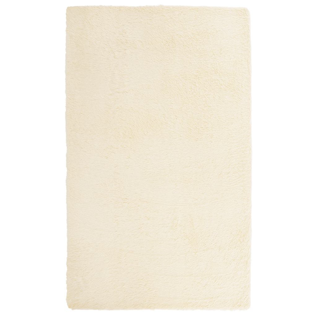 Teppich Shaggy Hochflor NAVARRA Beige 60x100 cm Polyester