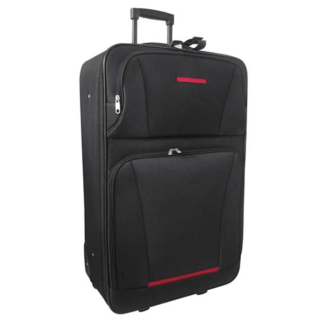 5-tlg. Reisekoffer-Set Blau Stoff