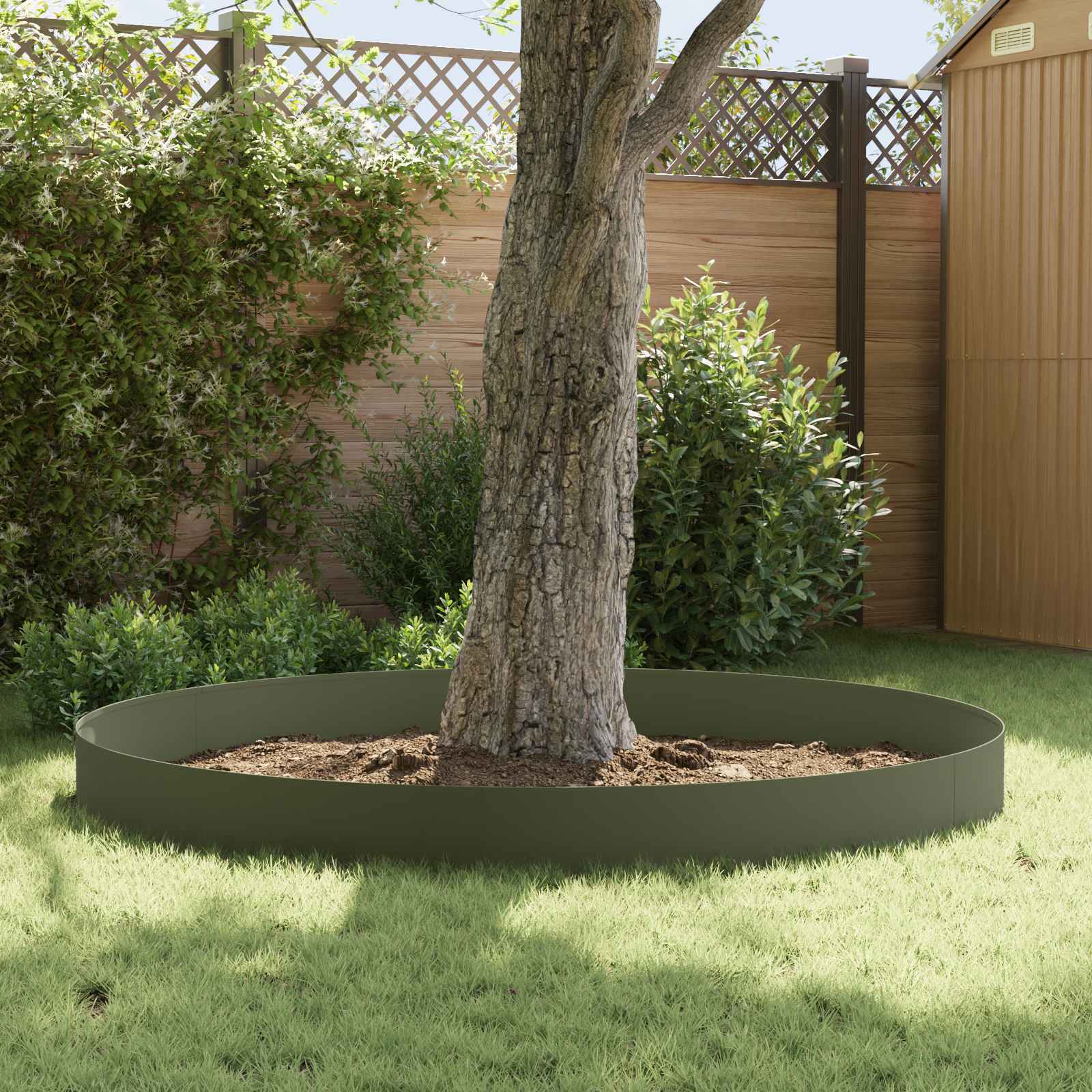 Raseneinfassung 10 pcs 100 x 12 cm Stahl Anthrazit