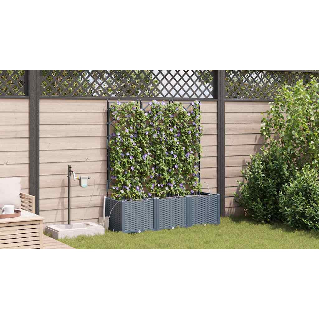 Garten-Pflanzgefäß 4 Stk. Braun 160 x 40 x 22 cm PP