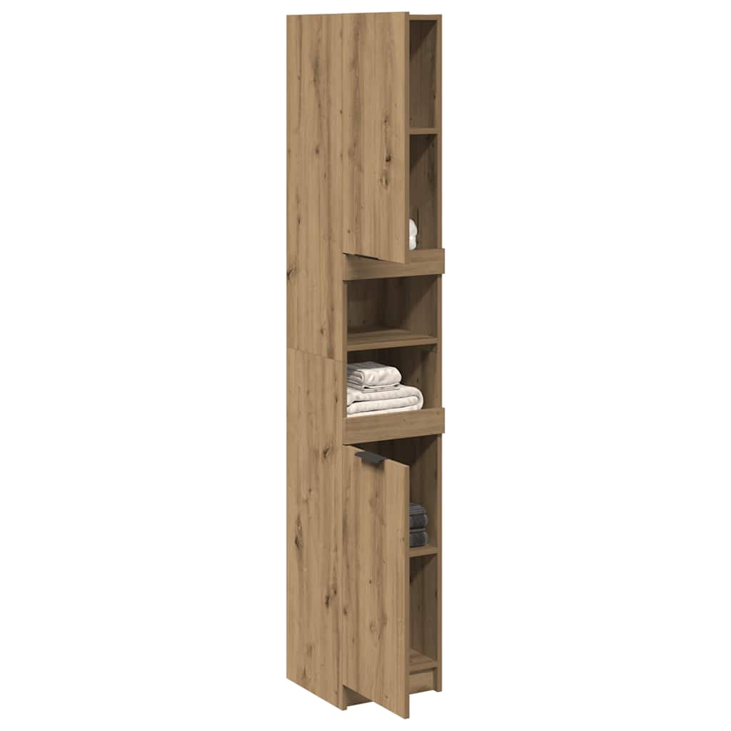 Badschrank Weiß 32x34x188,5 cm Holzwerkstoff