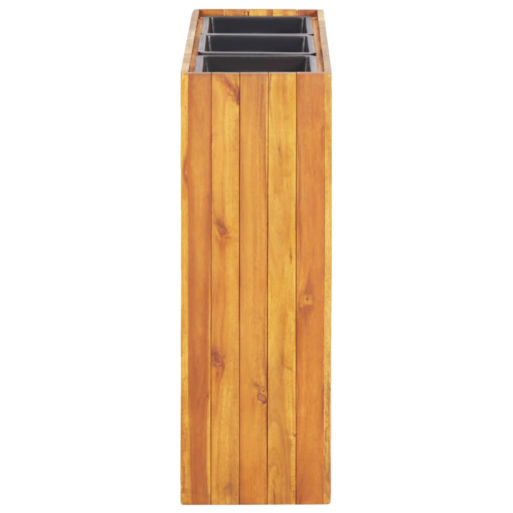 Garten-Hochbeet 24,5x24,5x25 cm Massivholz Akazie