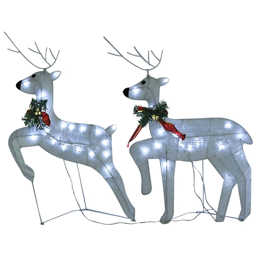 Weihnachtsdeko Rentier & Schlitten 60 LEDs Outdoor Golden