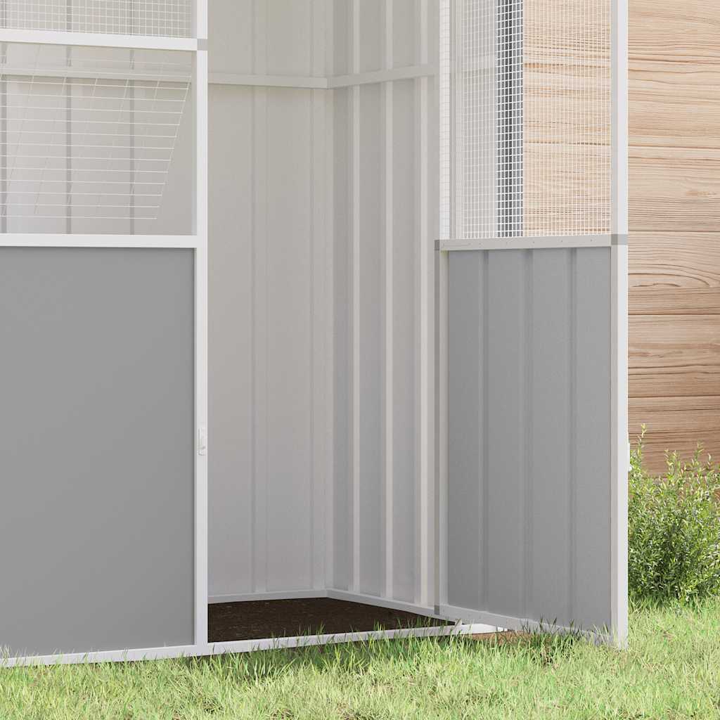 Voliere Anthrazit 115x78x200 cm Verzinkter Stahl