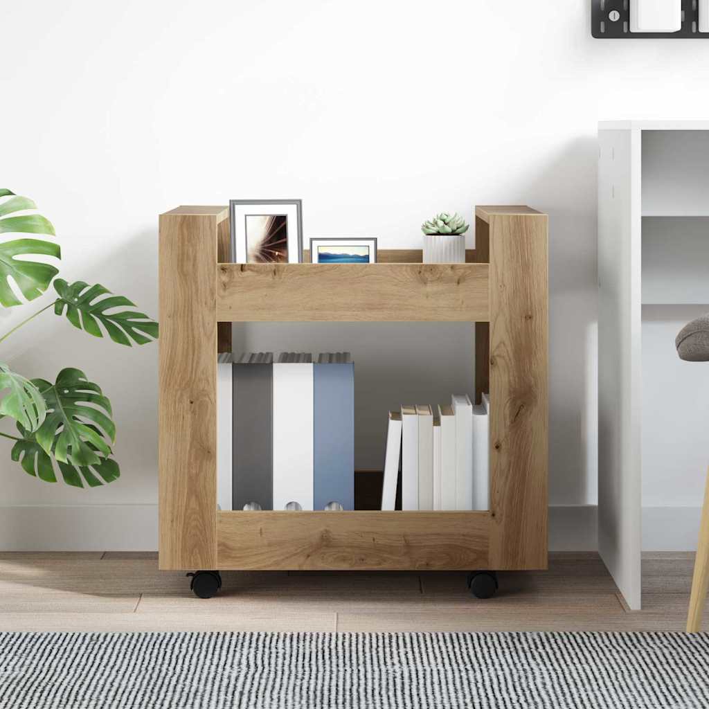 Bürowagen Weiß 60x45x60 cm Holzwerkstoff
