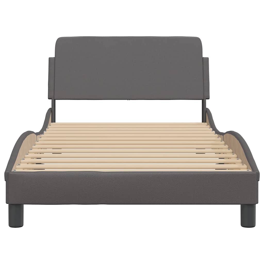 Bettgestell "Dover" Schwarz 80x200 cm Kunstleder
