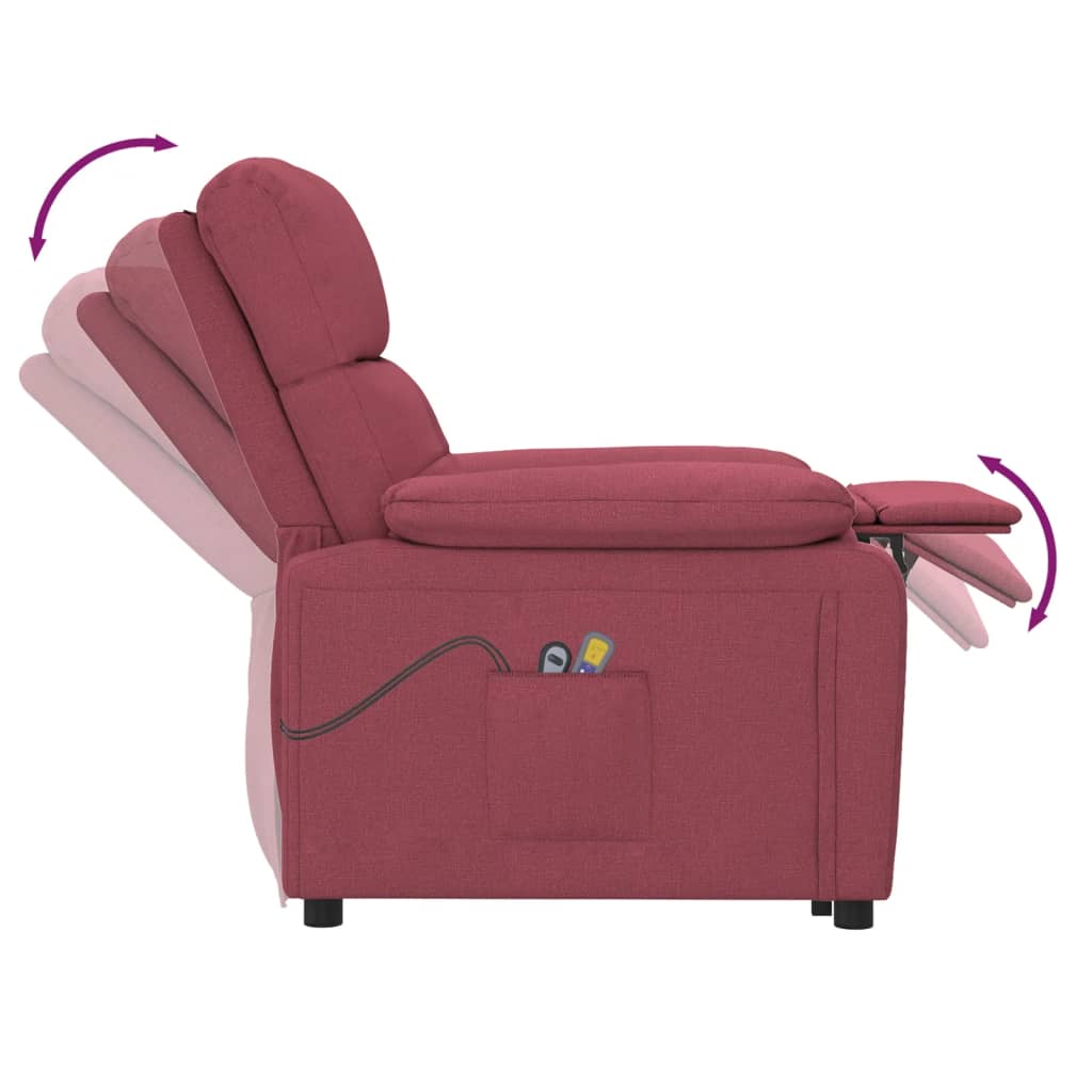 Massagesessel Elektrisch Dunkelgrau Stoff