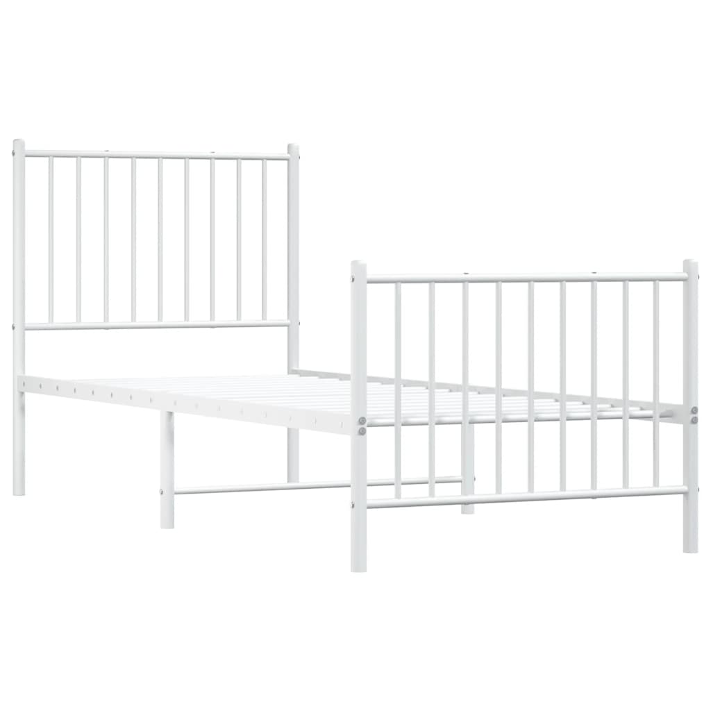 Bettgestell Metall Schwarz 75x190 cm