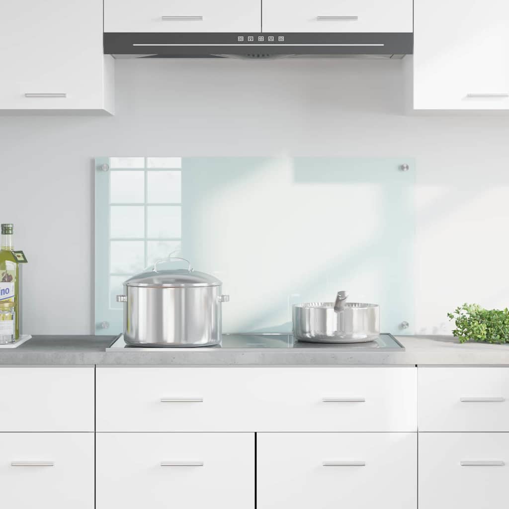 Küchenrückwand 2 pcs Weiß 70 x 40 cm Gehärtetes Glas
