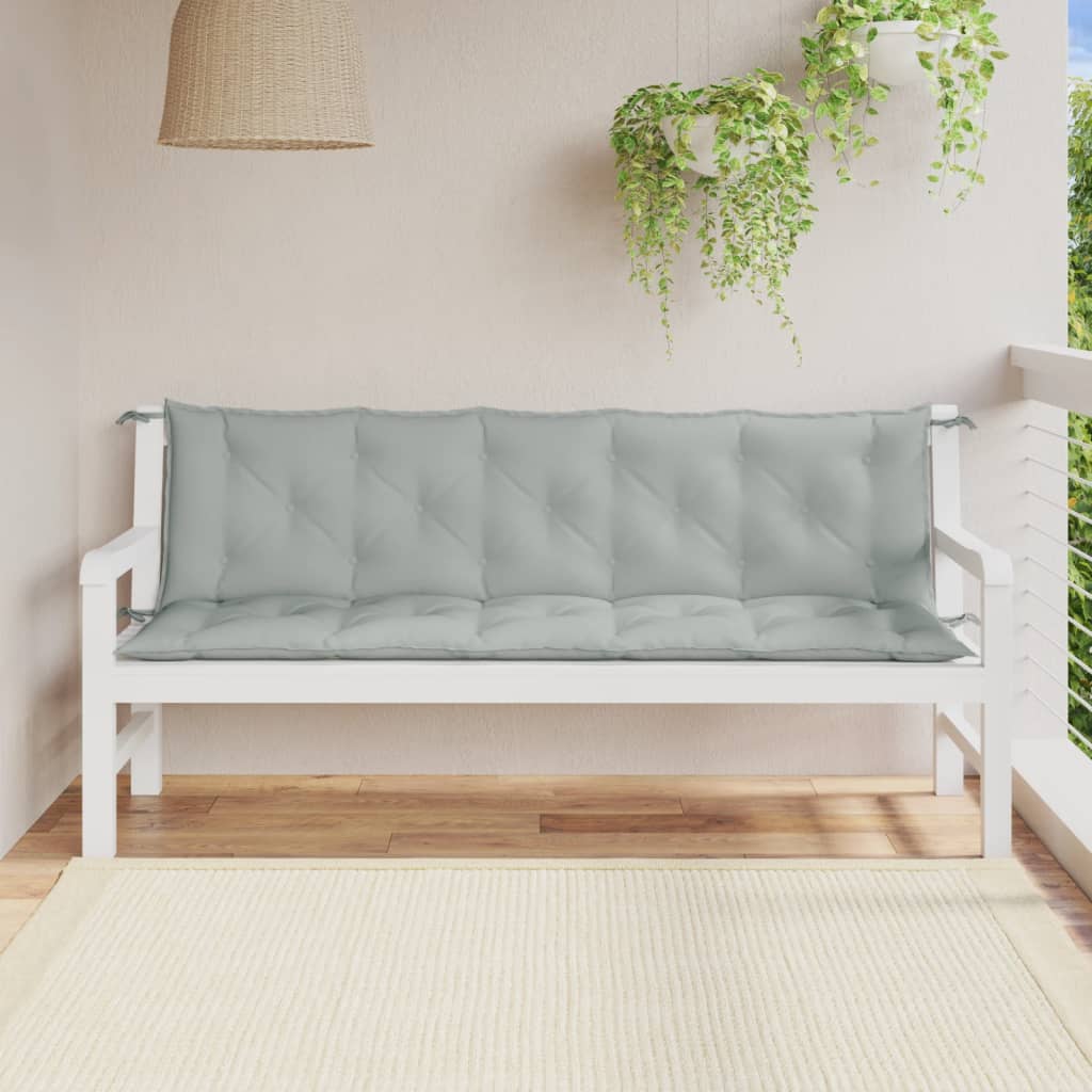 Gartenbank-Auflagen 2 Stk. Melange Anthrazit 100x50x7 cm Stoff