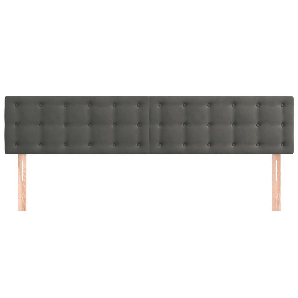 Kopfteil Hellgrau 80x5x118/128 cm Samt