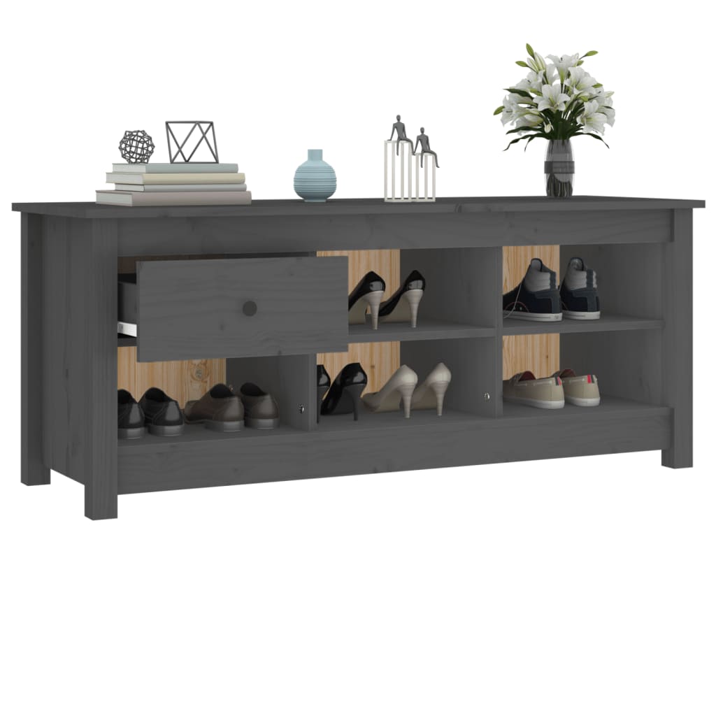 Schuhschrank 110x38x45,5 cm Massivholz Kiefer