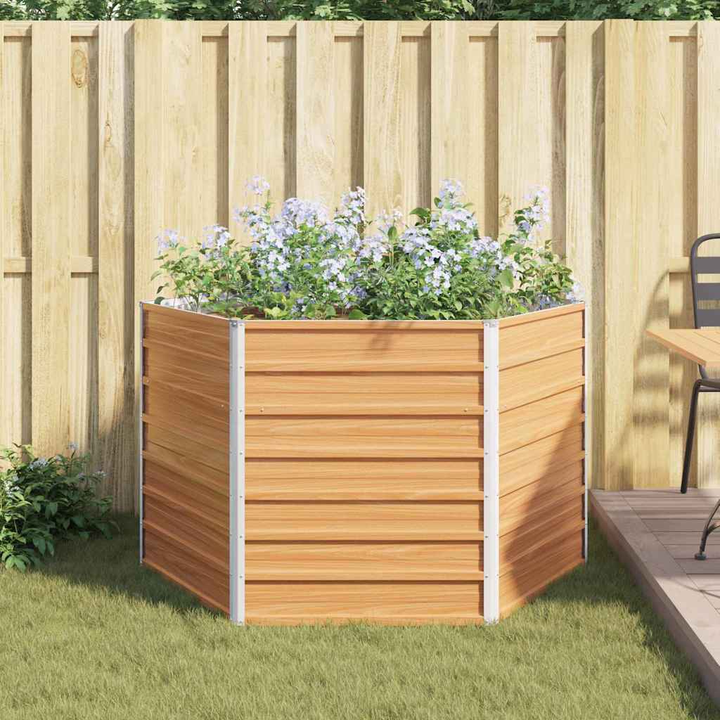 Garten-Hochbeet 129x45 cm Verzinkter Stahl Silber