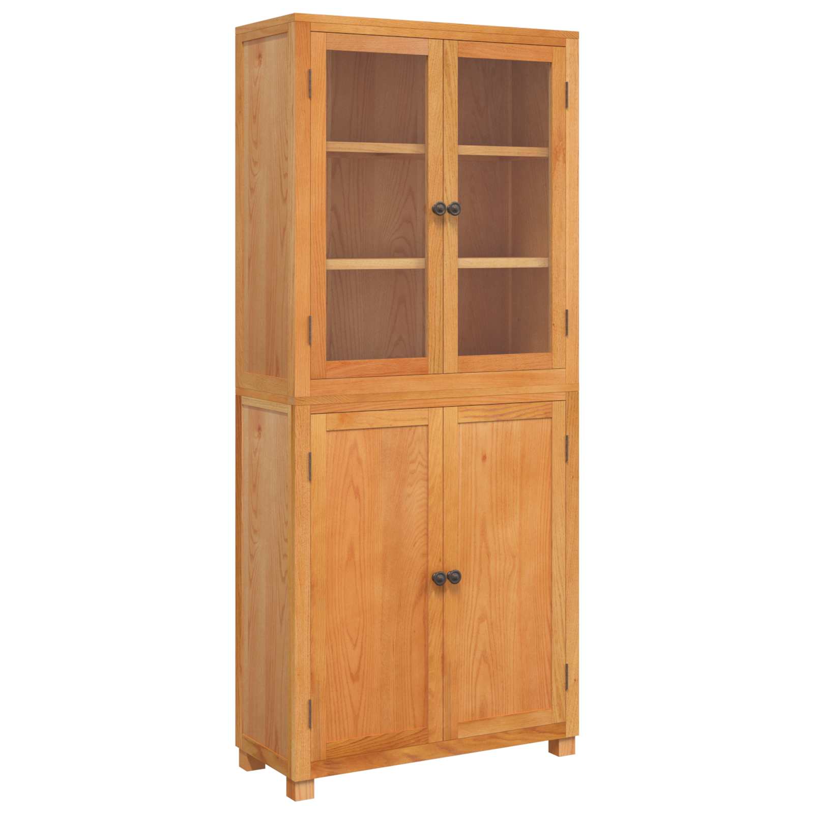 Aufbewahrungsmöbel-Set mit Regal 2 Stk. Natur 80 x 35 x 185 cm