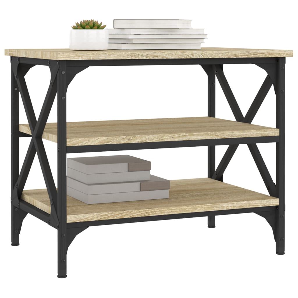 Beistelltisch Schwarz 55x38x45 cm Holzwerkstoff