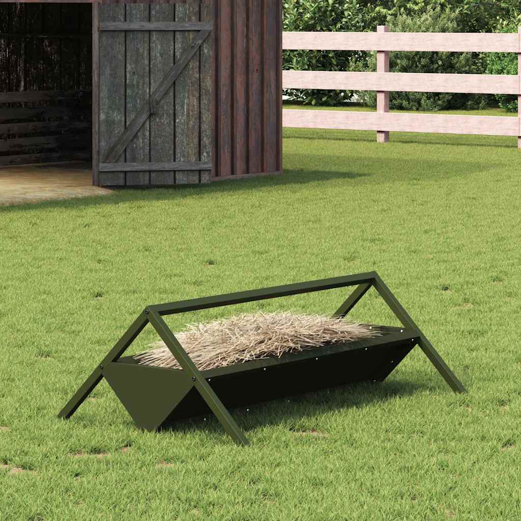 Futtertröge für Nutztiere Schwarz 111 x 76 x 38 cm