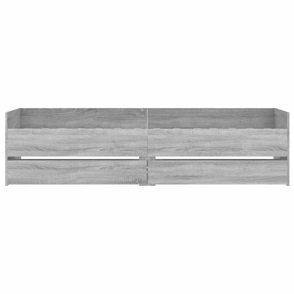 Bett mit Schubladen Braun Eiche-Optik 75x190 cm