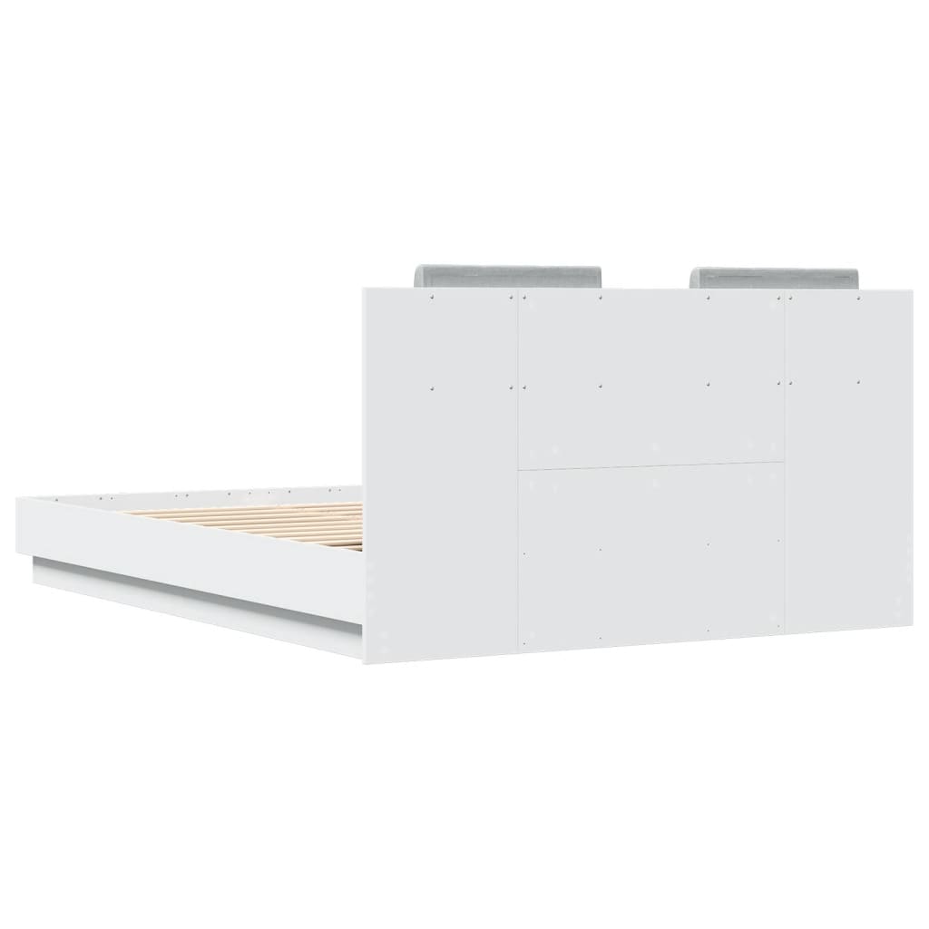 Bettgestell mit Kopfteil Grau Sonoma 180x200 cm Holzwerkstoff