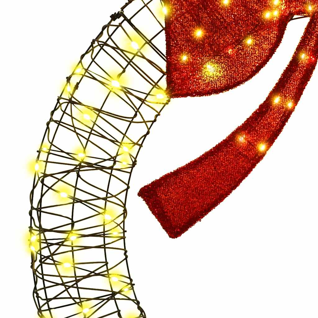 Kranz mit 60 LEDs Warmweiß 76 x 76 x 8 cm PET