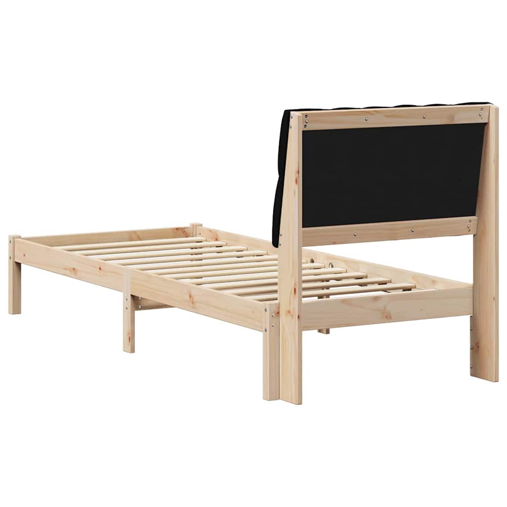 Bettgestell mit gepolstertem Kopfteil Braun 200 x 200 cm